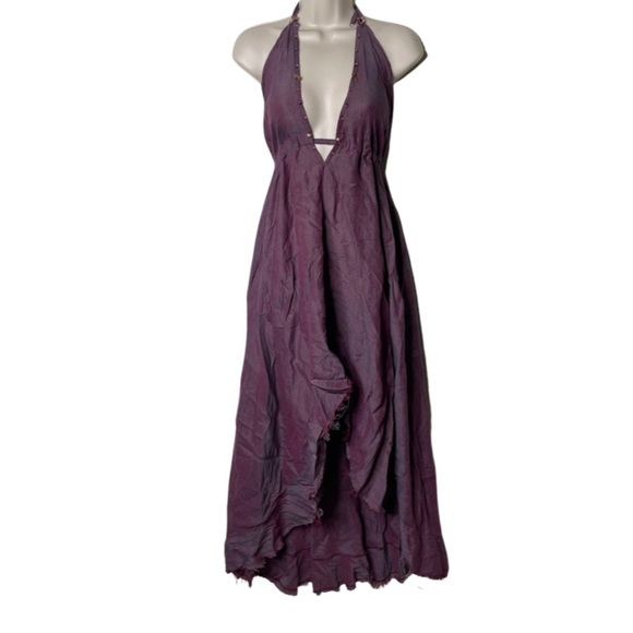 Anikena by AZULIK Azurita Dress in metallic purple One Size unique - Picture 1 of 8